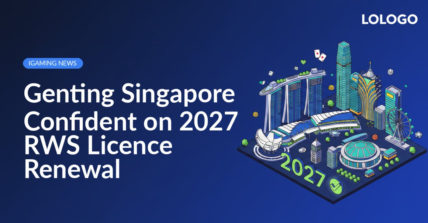 Night view of Resorts World Sentosa with illuminated buildings and waterfront reflections under a dark sky